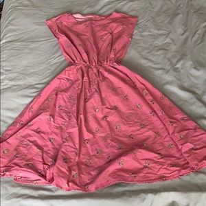 Pink Vintage Simple Dress
